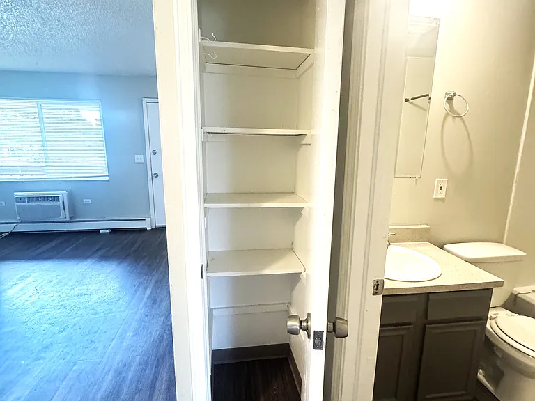 Linen Closet next to Bathroom