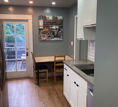 Kitchen with great light