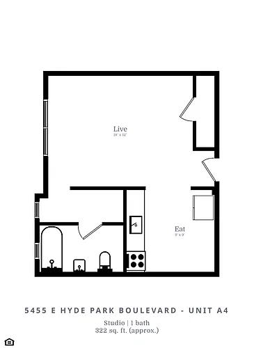 Floor plan Studio (A4)