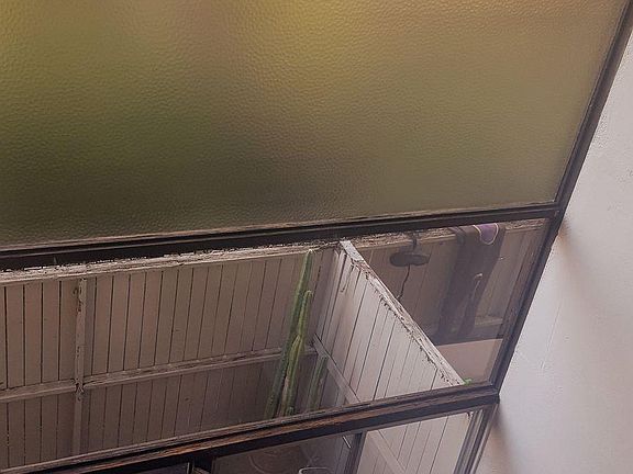 Looking down from top floor