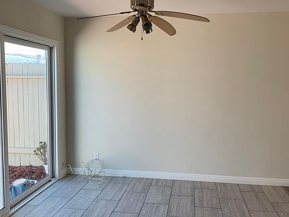 Dining room with slider to patio