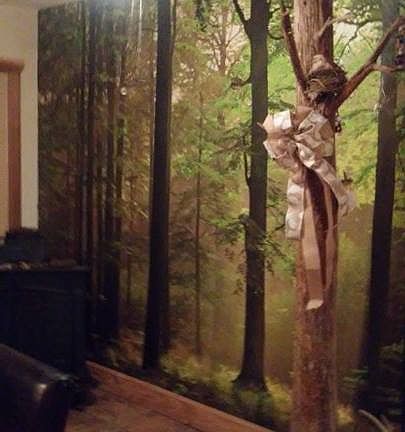 Mural Accent Wall in Kitchen