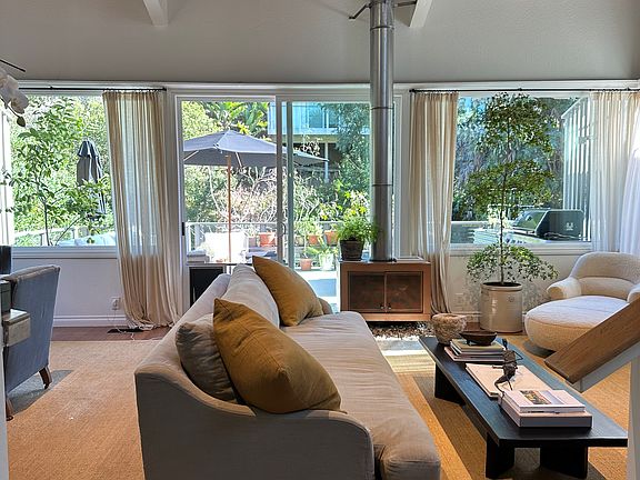 LIving room, with the deck behind.
