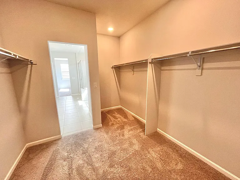 walking closet in master bath