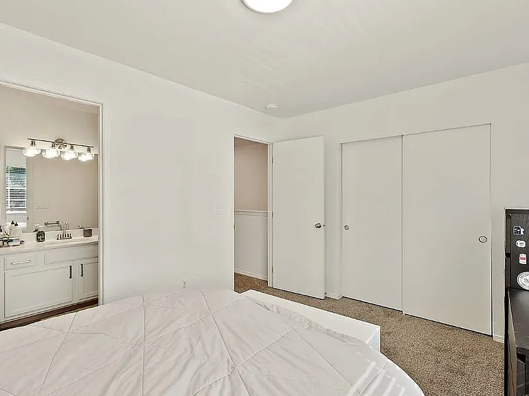 Large master bedroom with attached bathroom