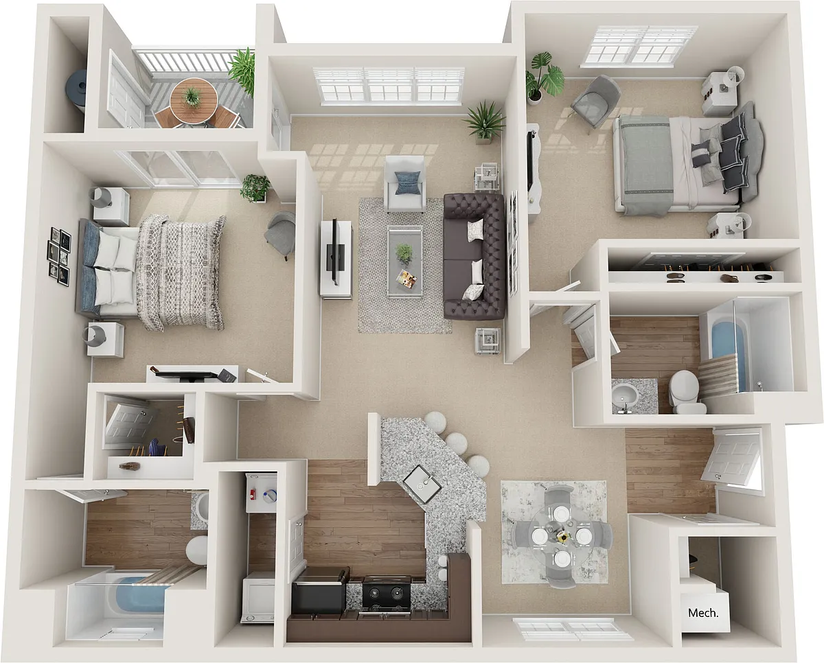 Floor plan 2X2 ROCKBORN