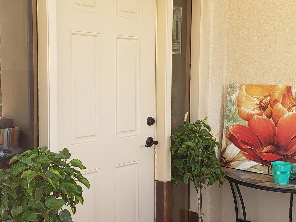 Private front entrance and patio.