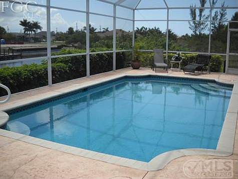 Heated pool with sun tan areas