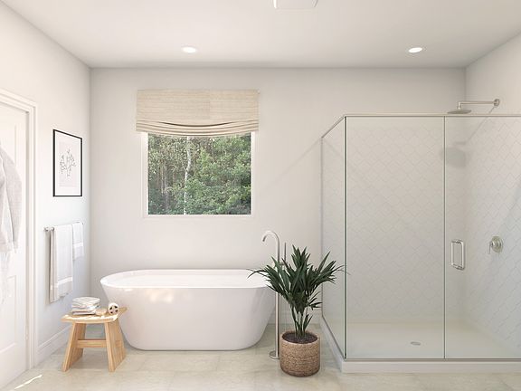 Primary bath with bath tub