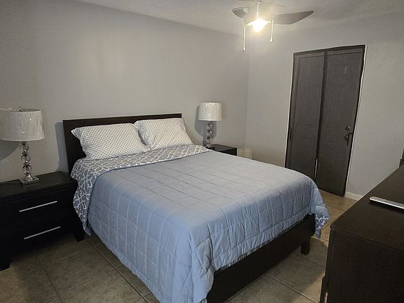Bedroom with TV stand