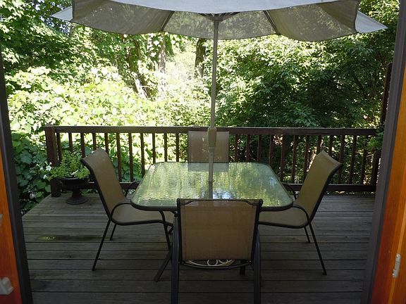 Private deck, storage shed not pictured