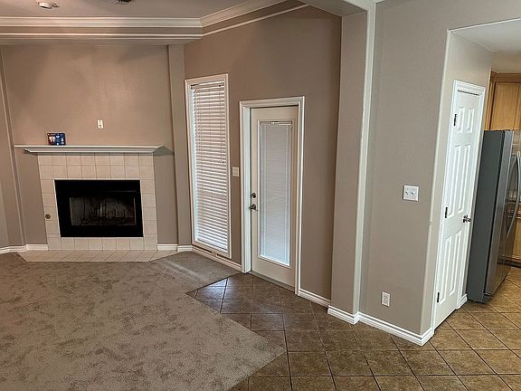 Fireplace and living room
