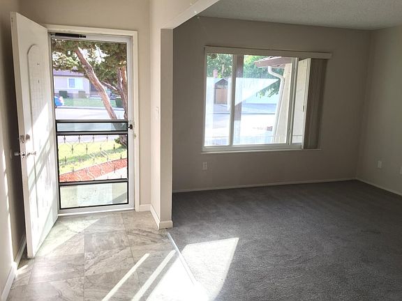 front entrance and living room