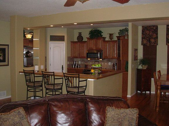 View of kitchen from living room