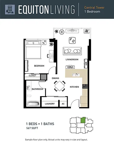 Floor plan 1 Bedroom