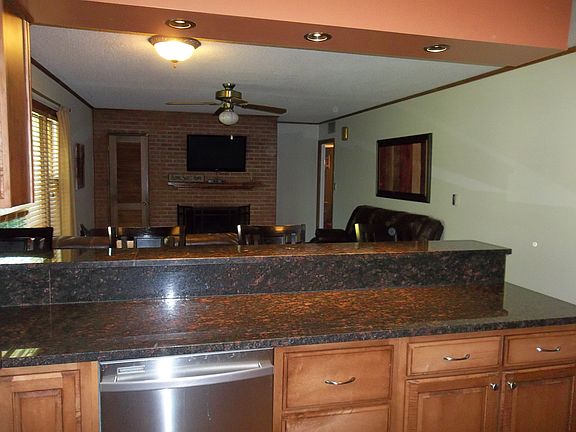 Kitchen and family room