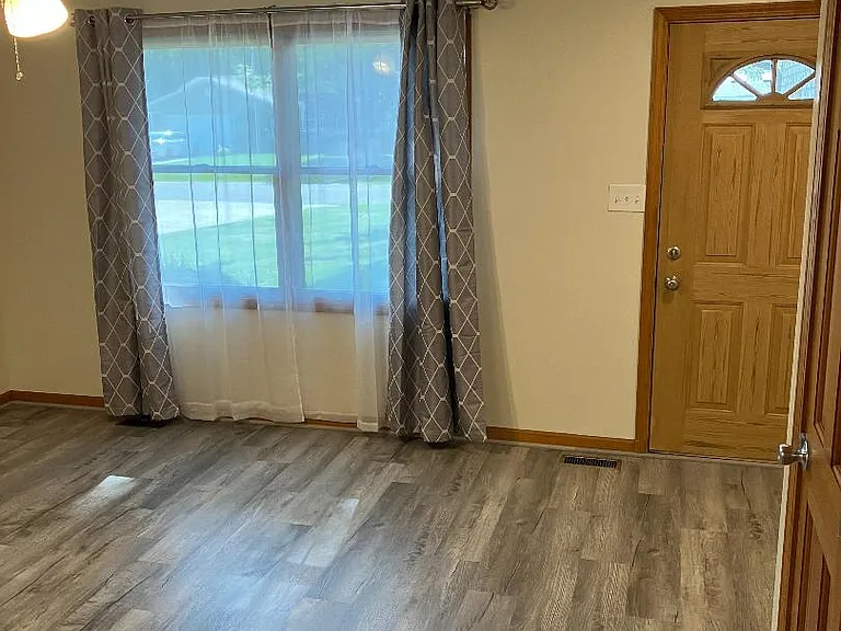 living room and front door