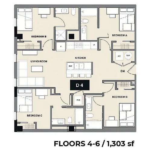 Floor plan D4