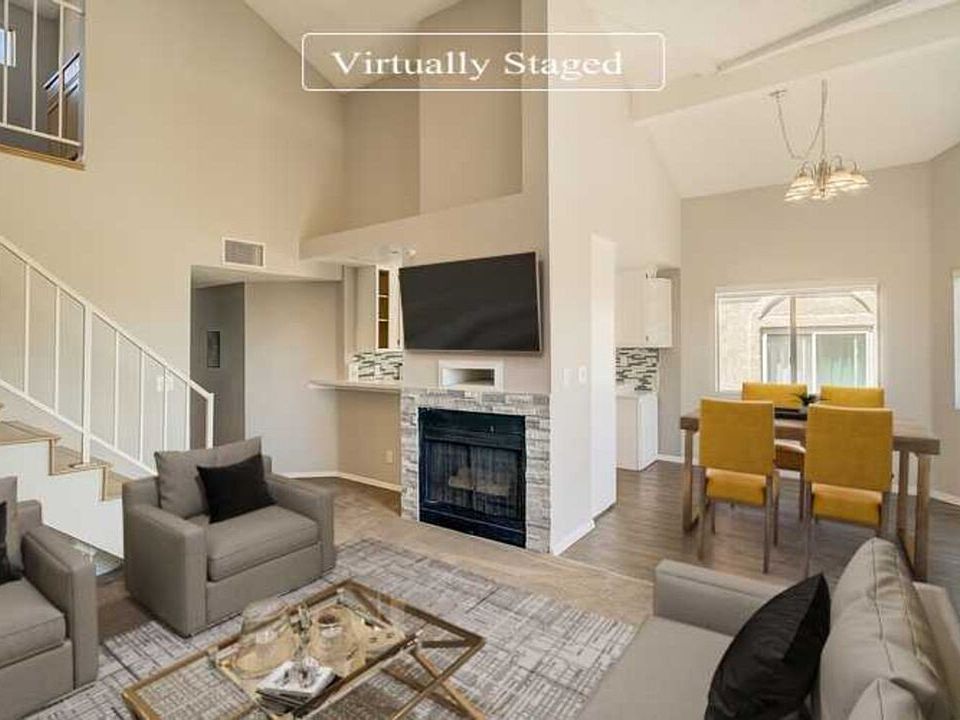 Living Room and Dining Room staged