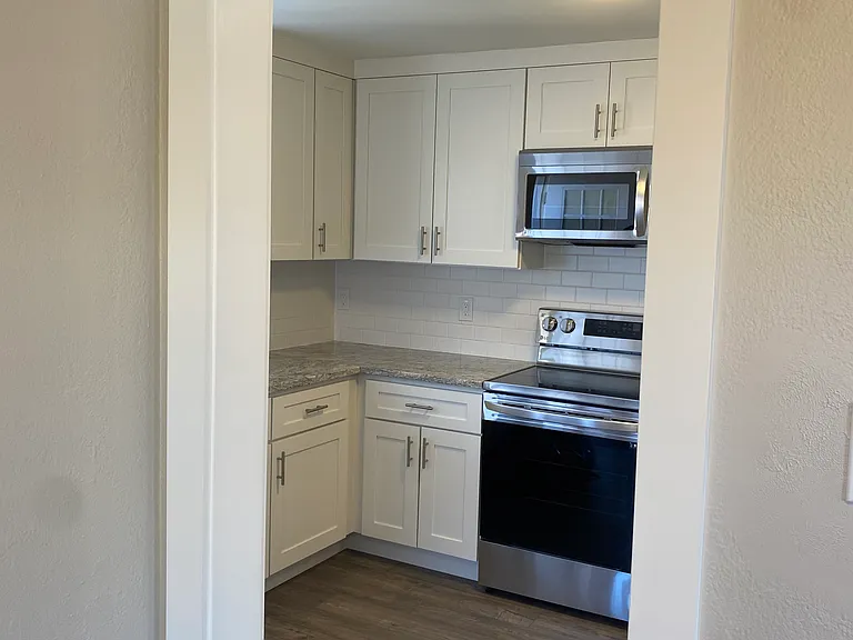 Entrance into the kitchen from the dining area