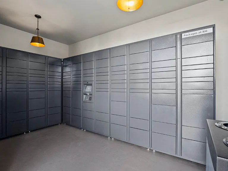The Hub by Amazon package locker system