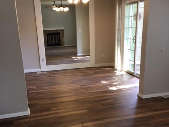Oversized mirror on Kitchen wall