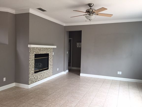 Updated gas fireplace