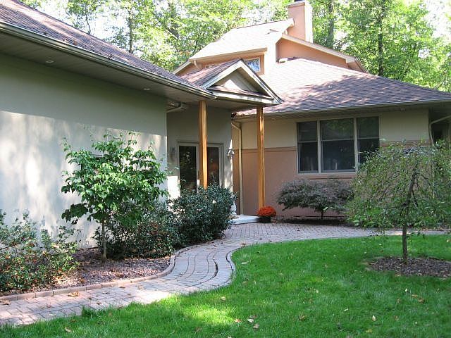 Front of house, walkway