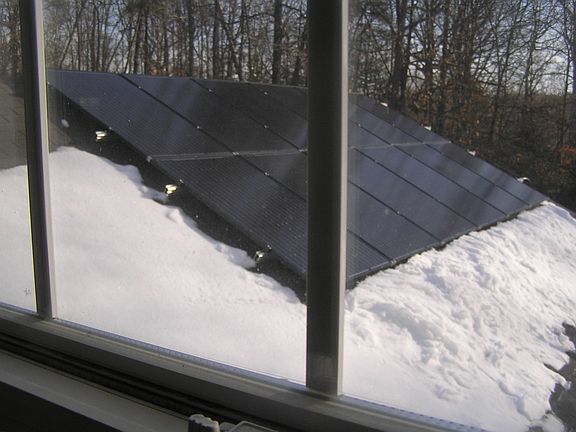 Solar array over garage