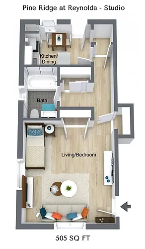 Floor plan Studio