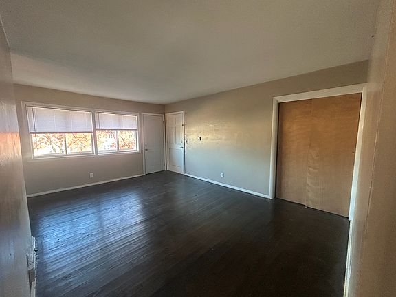 Living room view from hall off bathroom