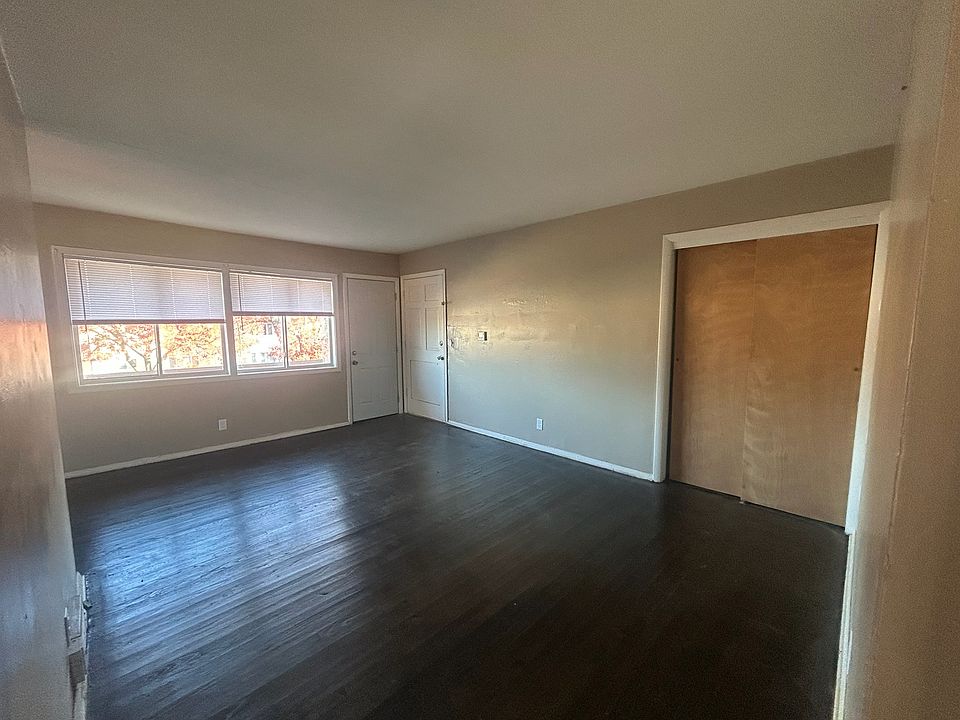 Living room view from hall off bathroom