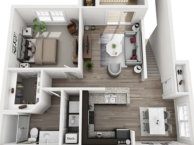 1 Bedroom/1 Bathroom Lg1x1