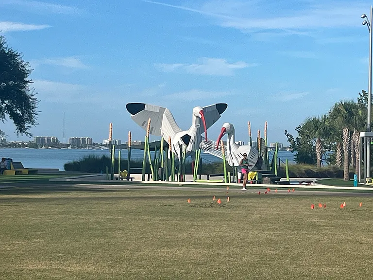 Central Broadway Park immediately adjacent to Condo on the Bay