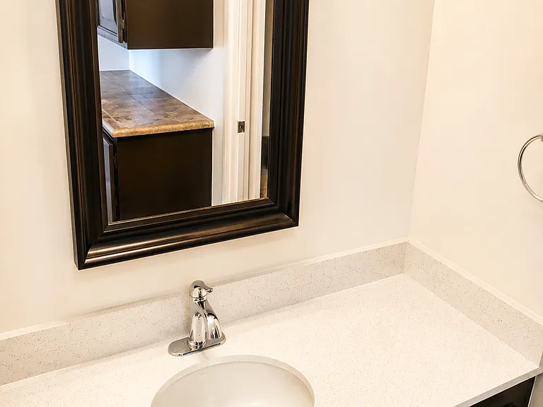 Modern compact bathroom with sleek finishes