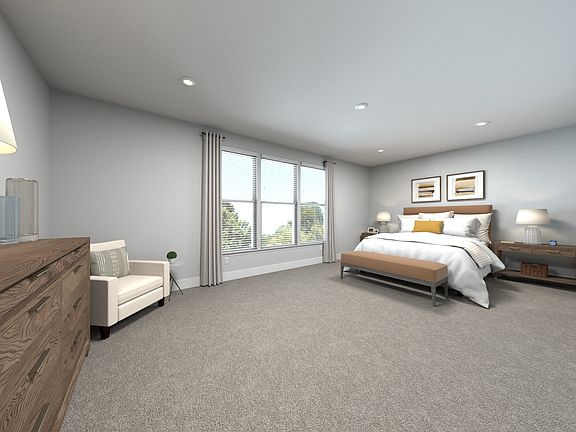 Virtually Staged Primary Suite