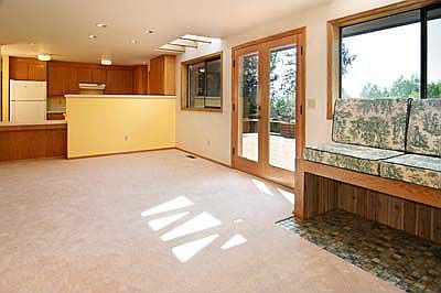 Great room style floor plan with a huge family room and expansive dining area