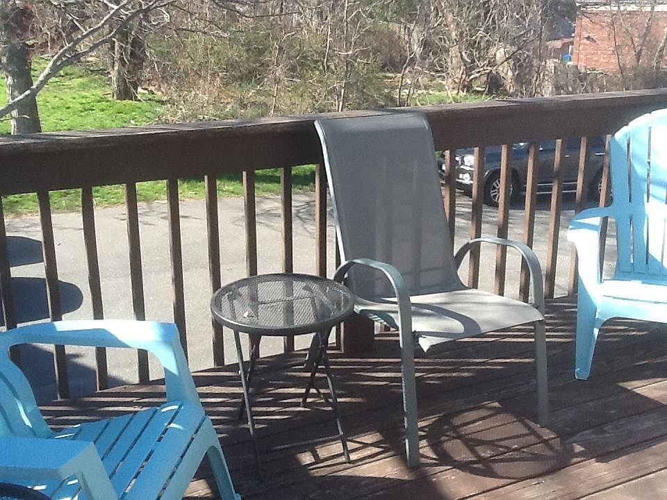 Sunny deck in back yard