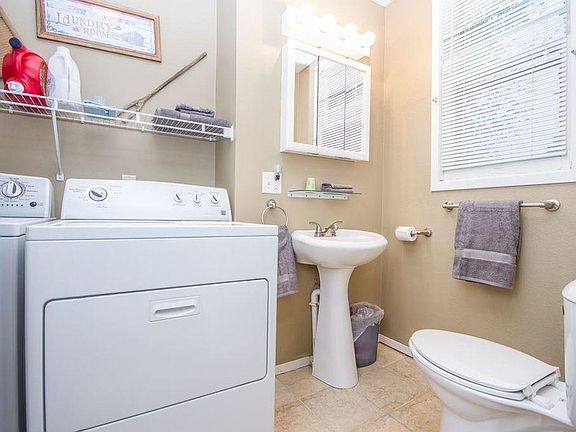 Main level laundry and bathroom