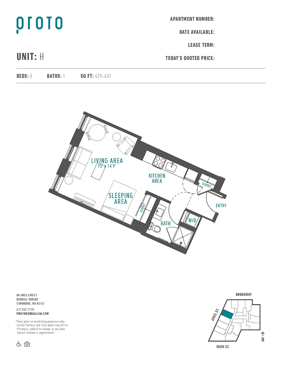 Floor plan Studio-H