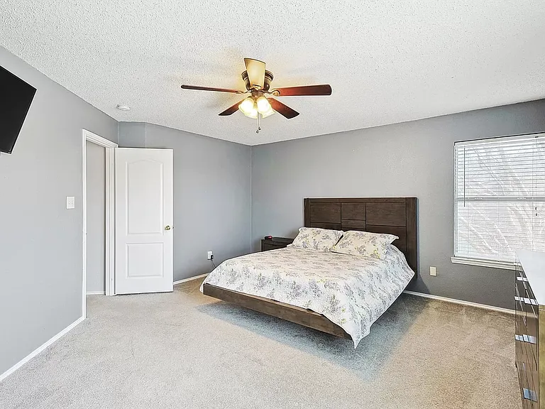 Master Bedroom with light/fan and TV hookup