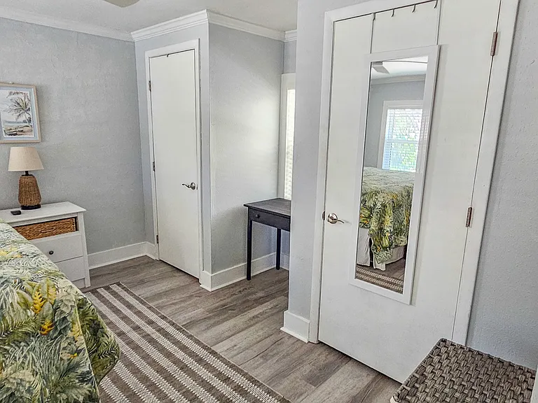 Closets in primary bed room