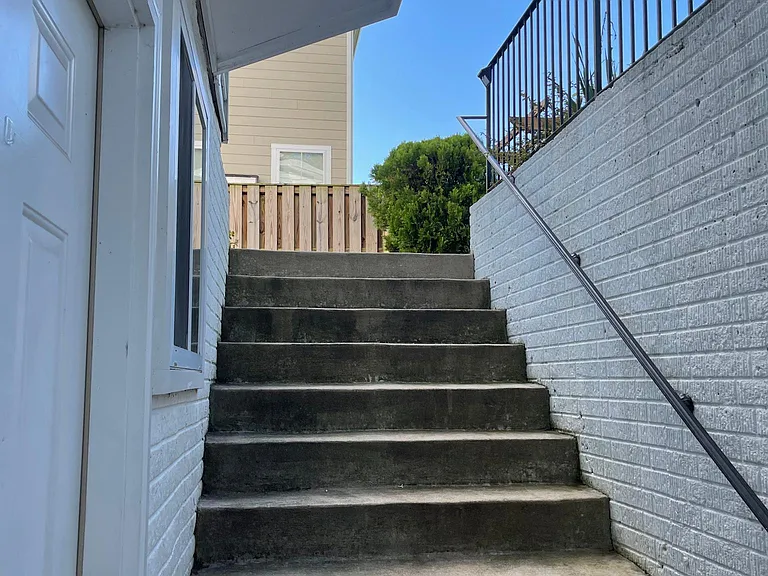A private staircase leads down to your suite.