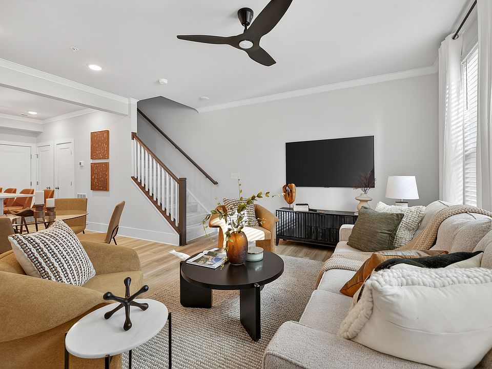 Beautiful living room with 65" smart OLED 4k TV