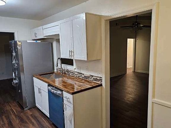 New, buther block counter tops and appliances still in plastic wrap
