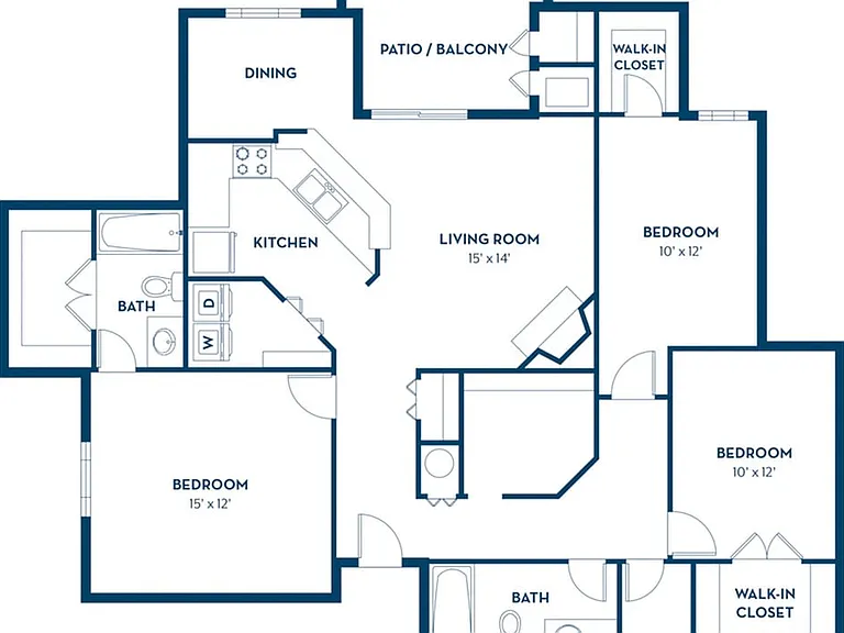 3 Bedroom | 2 Bath | 1380 SF 3 Bedroom | 2 Bath | 1380 SF