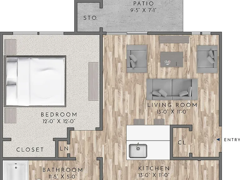 A1 1X1 524 sqft A1 1X1 524 sqft