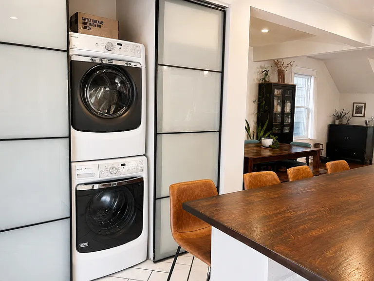 High-efficiency washer and dryer (included)