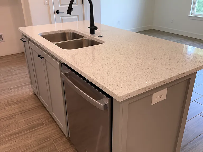 Island with dishwasher