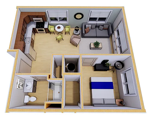 Floor plan UDS 1Bed - E